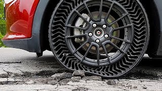 Michelin Airless Tire UPTIS  Unique PunctureProof Tire System [upl. by Enela]