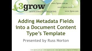 Add Metadata Columns into a Content Types Document Template in SharePoint [upl. by Yhcir]