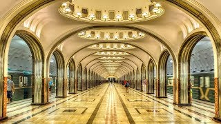 The Top 7 Most Beautiful Moscows Metro Stations [upl. by Barbara573]