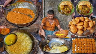 Bahadur Desi Ghee Ladoo Dauji Bedai Nasta amp More  Gwalior Street Food [upl. by Adlai]