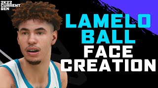 LAMELO BALL FACE CREATION NBA 2K22 Current Gen [upl. by Batish]