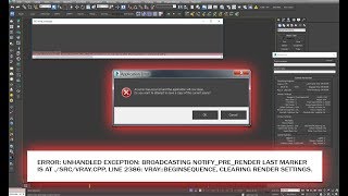 How to fix error UNHANDLED EXCEPTION on render Vray [upl. by Eirok]