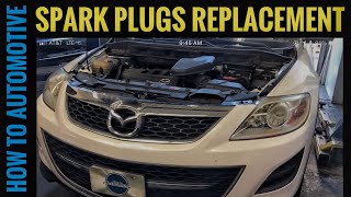 How To Replace The Spark Plugs On A Mazda CX9 [upl. by Alyhc]