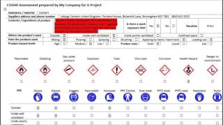 How to write a COSHH Assessment form [upl. by Haonam957]