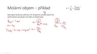 Chemické výpočty IV  molární objem [upl. by Hooker]