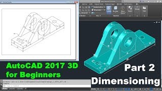 AutoCAD 2017 3D Dimensioning Tutorial [upl. by Ayanat]