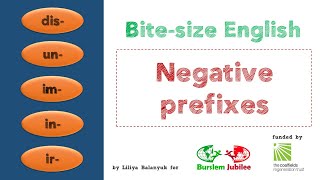 24 Negative Prefixes English Lesson [upl. by Giliane]