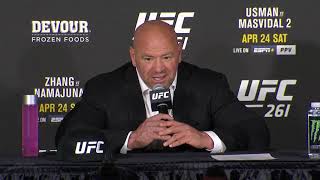 UFC 261 Dana White Postfight Reaction [upl. by Brinn]