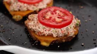 OpenFaced Tuna Melt Sandwich Recipe [upl. by Hofmann944]