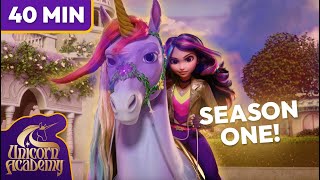 Unicorn Academy FULL SEASON 1 🌈 in 40 minutes  Cartoons for Kids [upl. by Aihsi]