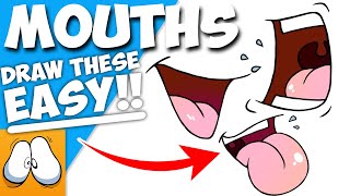 How To Draw A Cartoon Mouth SUPER EASY METHOD [upl. by Eiramnaej59]