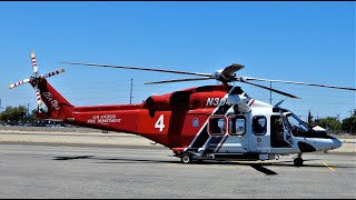 AgustaWestland AW139 StartUp amp TakeOff  LAFD Helicopter N304FD  Leonardo [upl. by Aratihc]