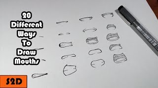 How To Draw Mouths  20 Different Ways [upl. by Nylteak]