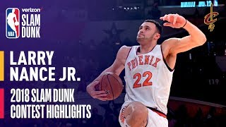 Larry Nance Jr ALL DUNKS from 2018 Verizon Slam Dunk Contest [upl. by Seidnac]