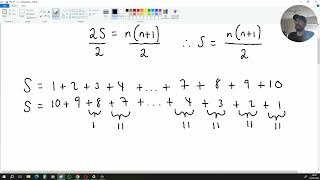 How to Sum Up All Integers 1 to n using The Reverse Summation Method Snn12 gauss [upl. by Illil15]