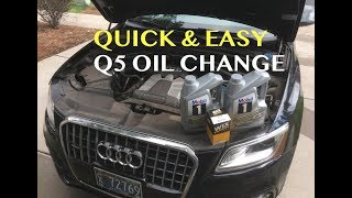 Audi Q5 30T Oil Change  Condensed Version [upl. by Asilrahc]