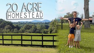 20 ACRE HOMESTEAD TOUR  Where We’re Starting From [upl. by Neelyad]