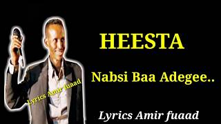 SHAYMIRE DACAR HEESTII NABSI BAA ADEEGEE LYRICS AMIR FUAAD [upl. by Leahcimluap250]