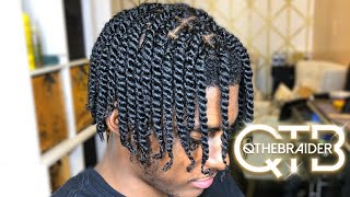 QTHEBRAIDER HOW TO Double Strand Twist Male Edition [upl. by Clarette]