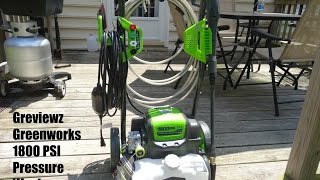 Greenworks 1800 psi pressure washer [upl. by Adnahc818]