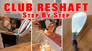 GOLF CLUB BUILD  How to reshaft your irons Step by Step [upl. by Ulla]