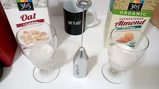 Oat Milk vs Almond Milk part 2 Frothing Test [upl. by Ierbua]