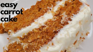 Easy Carrot Cake RecipeHOW TO MAKE MOIST CARROT CAKE  JERENES EATS [upl. by Karlis]