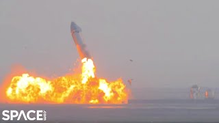 Boom SpaceX Starship SN10 explodes shortly after landing [upl. by Annodal]