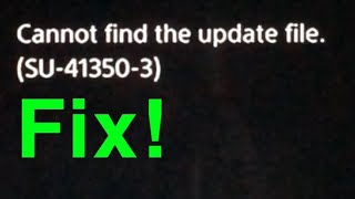 PS4 Cannot find the update file SU413503 ERROR CODE HOW TO FIX [upl. by Ellehcin526]