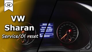 VW Sharan ServiceÖl zurücksetzen  serviceoil reset  VitjaWolf  Tutorial  HD [upl. by Aicekat25]