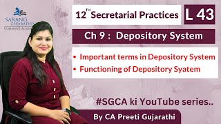 Class 12  Secretarial Practices  Chapter 9  Depository System  L 43  HSC Board [upl. by Nura]