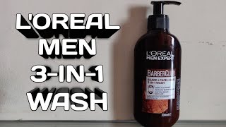 LOREAL MEN 3IN1 WASH REVIEW [upl. by Duffie]