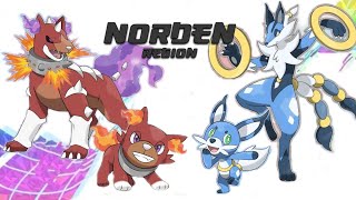 Complete Fakedex  Norden Fakemon Region Gen 9 Pokemon Light and Dark [upl. by Arbua]