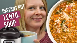 THE BEST Instant Pot LENTIL Soup Recipe  NO Sauteing [upl. by Cut]