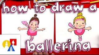 How To Draw A Cartoon Ballerina [upl. by Valorie]