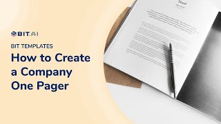 How to Create a Company One Pager  Bitai [upl. by Yerdna]