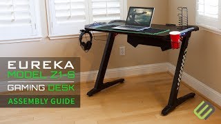 Eureka Z1S Gaming Desk Assembly Guide [upl. by Okiman922]