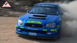 Test Days  Petter Solberg  Subaru WRC 2003  2004 Passats de canto [upl. by Ynnattirb]