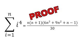 Sum of n integers to the power of 4 Simple Proof [upl. by Meingolda]