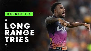 NRL 2023  Top 5 LongRange Tries  Rounds 15 [upl. by Aletha847]