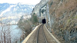 ★ 2x🎥 🇨🇭Bellinzona  Basel cab ride with snowfall Switzerland [upl. by Ainaj52]