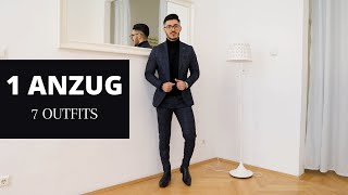 HOW TO 1 ANZUG 7 VERSCHIEDENE OUTFITS  STYLINGTIPPS MÄNNER [upl. by River51]