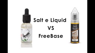 The difference between salt nic and premium regular freebase nic ejuice [upl. by Ruosnam260]