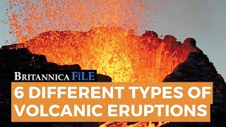 BRITANNICA FILE The 6 types of volcanic eruptions  Encyclopaedia Britannica [upl. by Anilas]