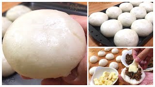 SIOPAO ASADO White amp Round  All in Recipe Dough  Asado Filling  Sauce [upl. by Arehs]