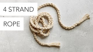 How to Braid a 4 Strand Rope [upl. by Hgielrebmik]