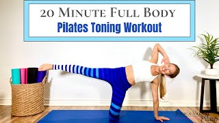 20 Minute Full Body Workout  Pilates Class for Toning [upl. by Ail]