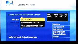 How to change a Directv Receiver settings to make different satellite dishes compatible [upl. by Ajiam]