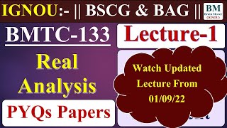 BMTC 133 Previous Year Question Paper Dec 2021  Real Analysis  IGNOU Exam 2022 [upl. by Traci]