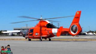 HH65 DOLPHIN UNITED STATES COAST GUARD HELICOPTER TAKE OFF [upl. by Nilam6]